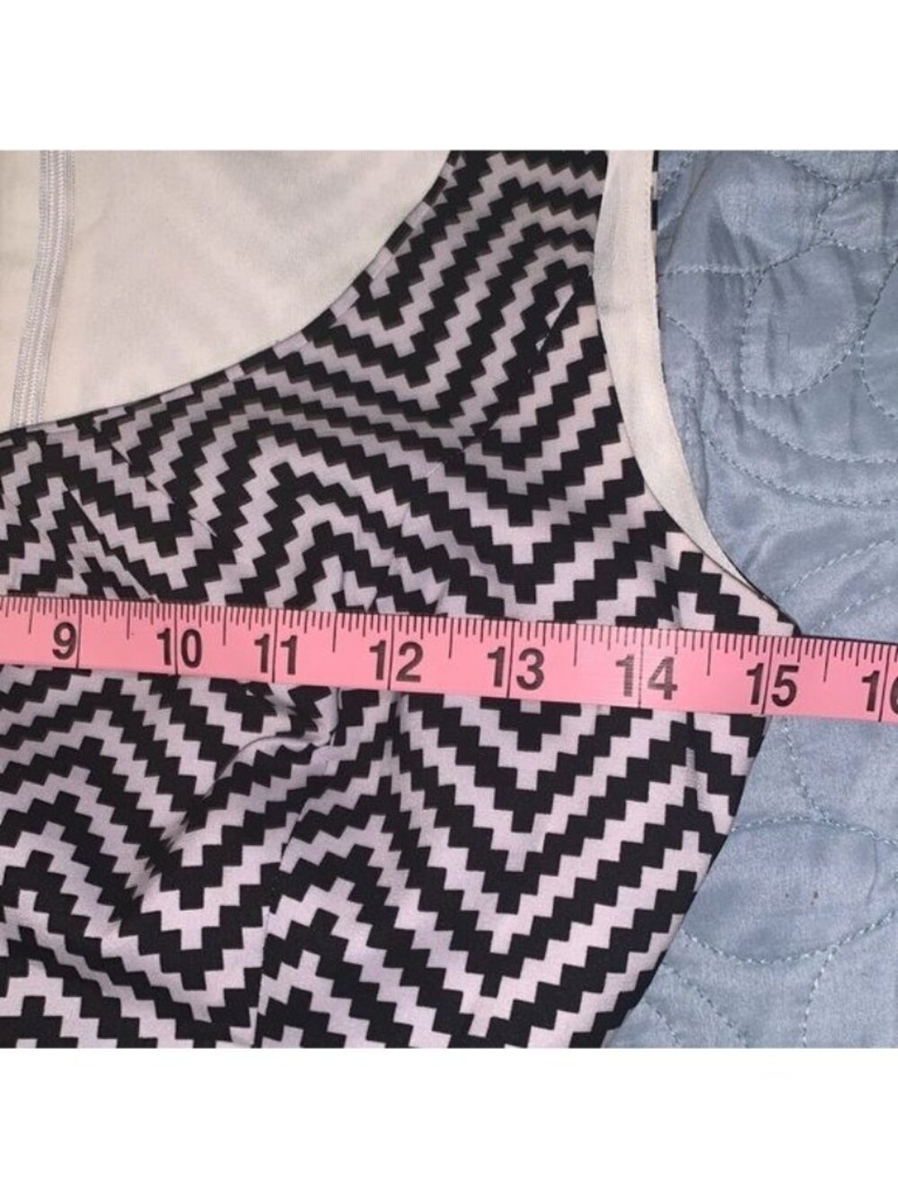 White House Black Market Chevron Print Sleeveless Dress Size 00 With Tags - Picture 9 of 10